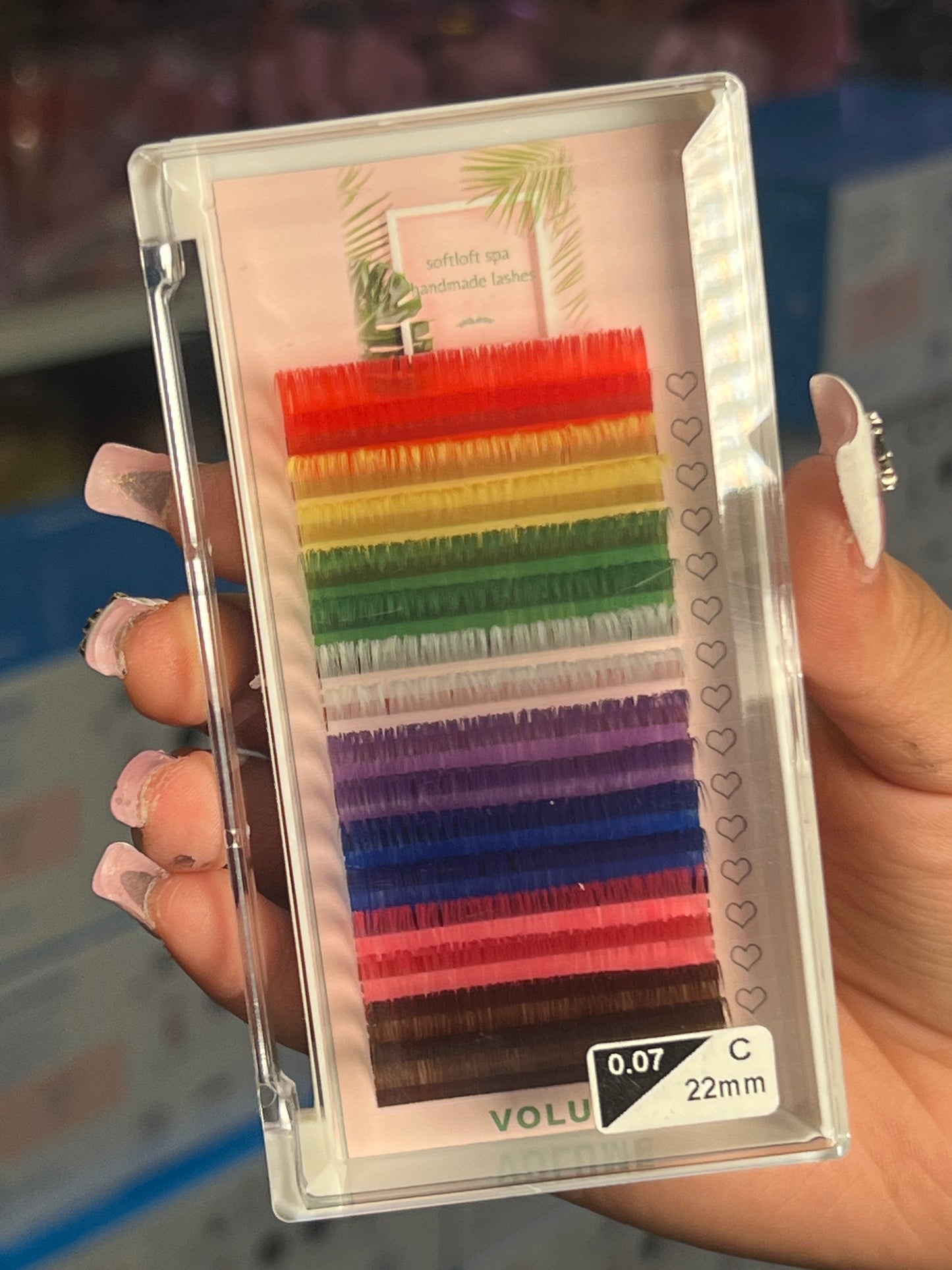 0.07 22 mm c curl lashes (volume )