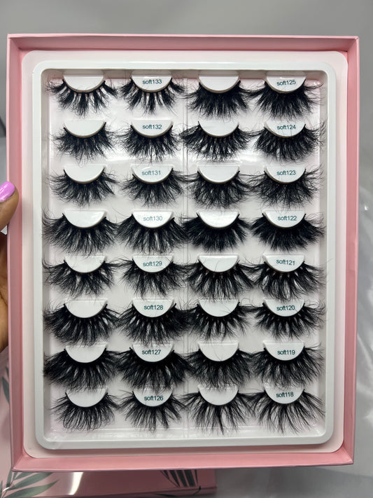 Real mink strip lashes 25mm